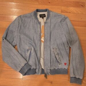 Lucky women’s denim bomber jacket NWT